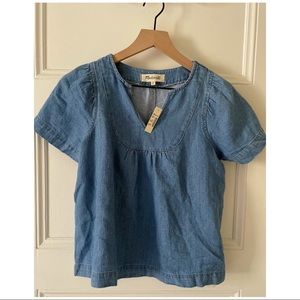 Madewell Tops Denim Madewell Popover Swing Top